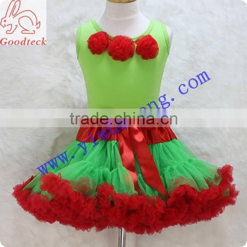 wholesale christmas baby girls clothing set , Christmas pettiskirt set
