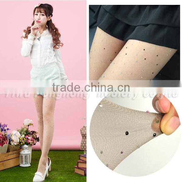 Ultra-thin personality color diamonds jacquard pantyhose