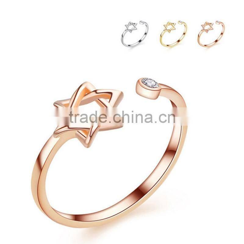 2016 new couple love rings cat ear smooth and brush rings young boy and girl rings