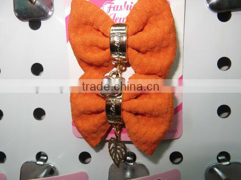 Baby girls dacron and cotton bow strip clip hair accessories multi-colors optional