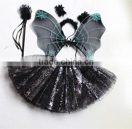 Halloween 4pcs Bithday fairy girls fancy princess dress up costume set