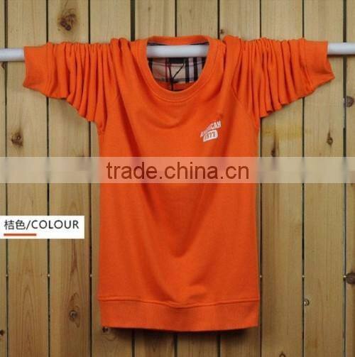 2017 Professional China factory high quality plain round neck sweatshirt for mens