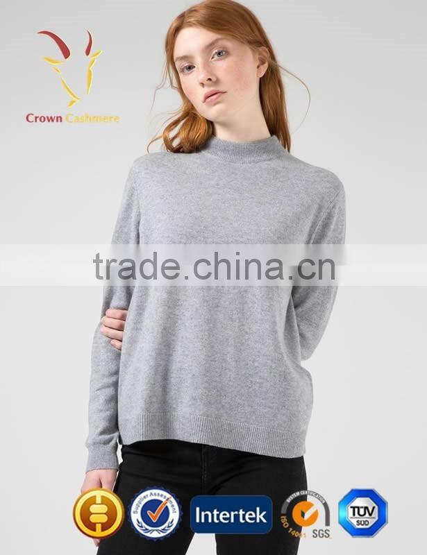 100 Cashmere Grey Women Winter Pure Custom Design Sweater