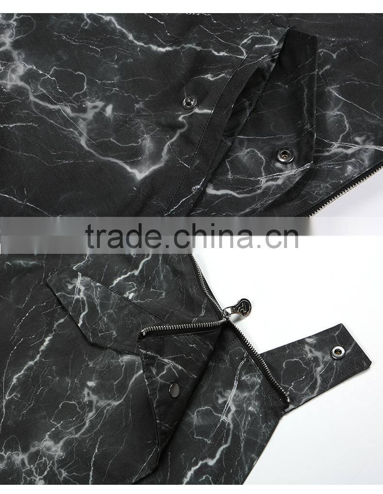 wholesale mens custom printed camo windbreaker jackets