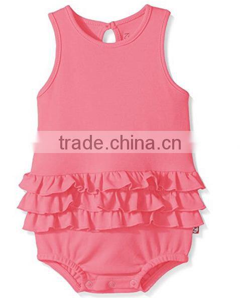 Latest Clothes Carters Baby Romper Sleeveless Ruffle Knitted Cotton Clothing For Baby