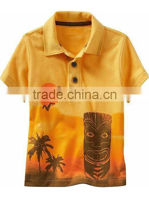 BOYS PRINTED LONG SLEEVE T.SHIRT WITH CONTRAST SLEEVES