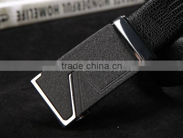 Hot Sale Luxury Men 's Leather Casual Belt Buckle Male Leather Business Belt