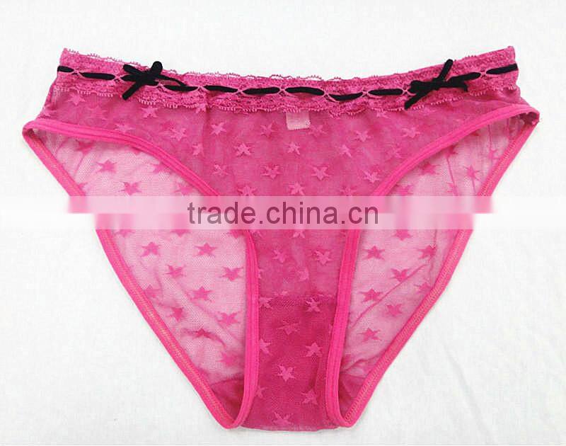 teen girls sexy lingerie panty lovely pink printig smooth touch unique design