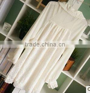 2013 fashion ladies top long sleeve white shirts