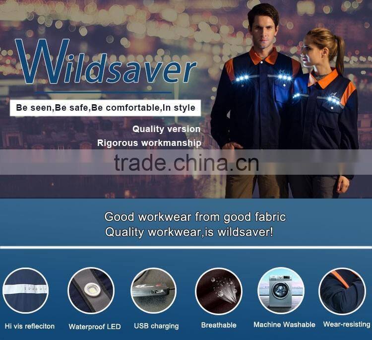 2017 popular reflective safety long sleeve workwear for unisex