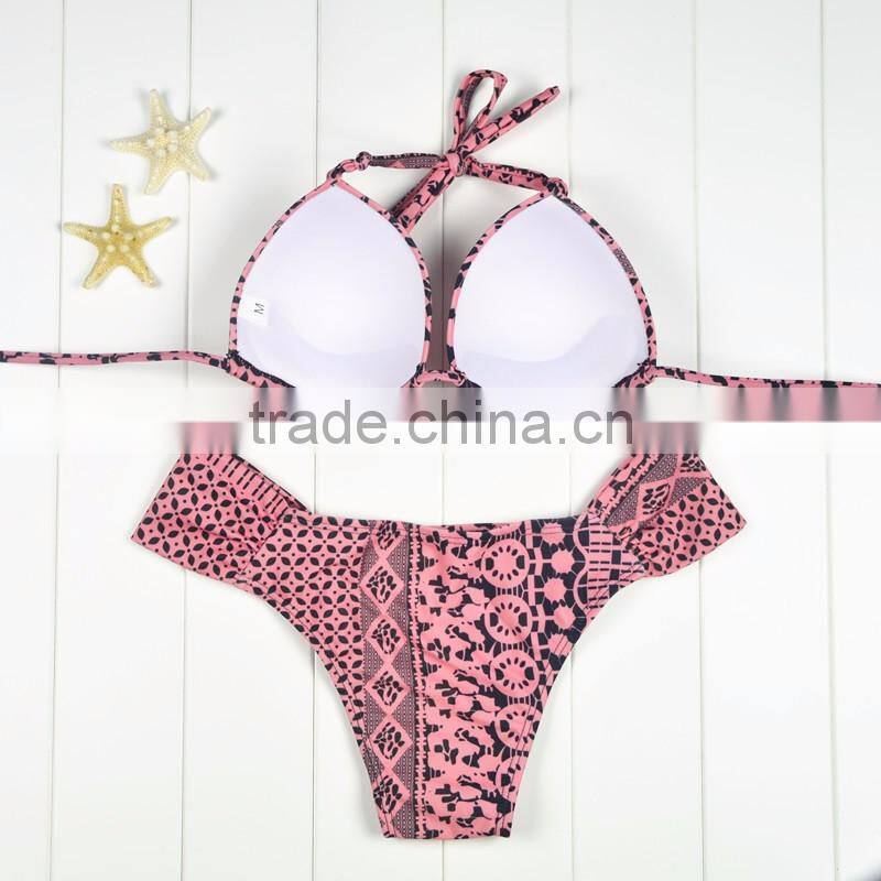 Polyester Bikini different size for choice & padded blue girls swimwear 59377