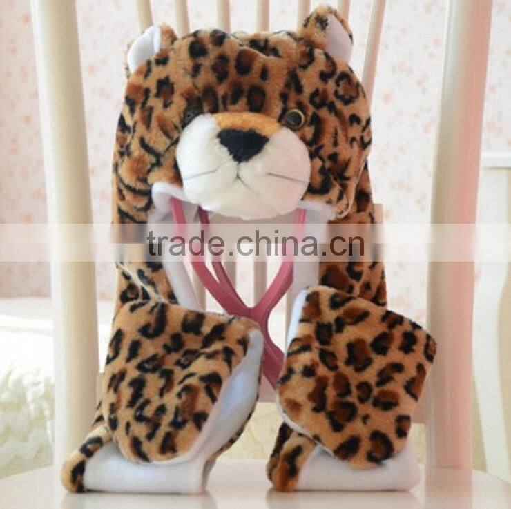 newest style customized soft plush animal hat for winter