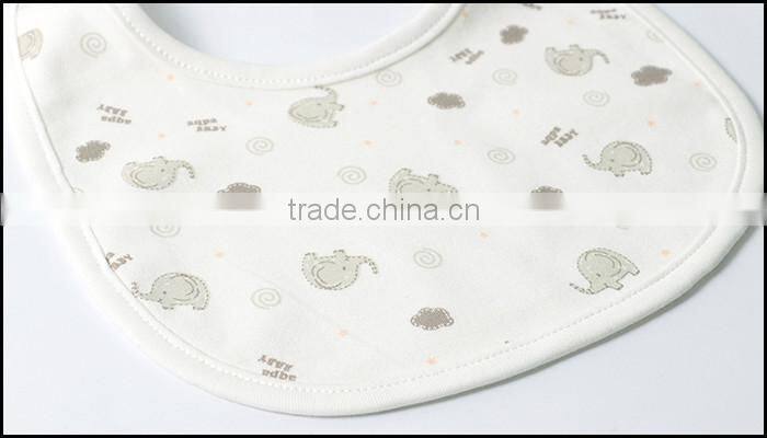 digital printed saliva towel bib,organic cotton snap fastener baby bib
