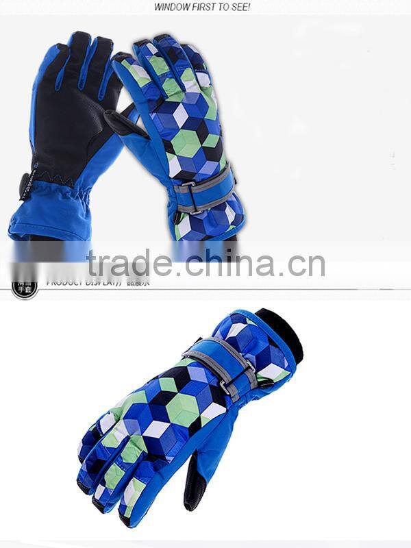 Outdoor sports waterproof winter ski mittens