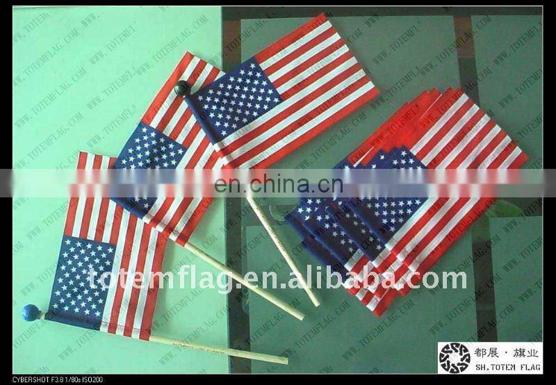 Small Hand Held Stick Flag , Blank Hand Pennant Flags