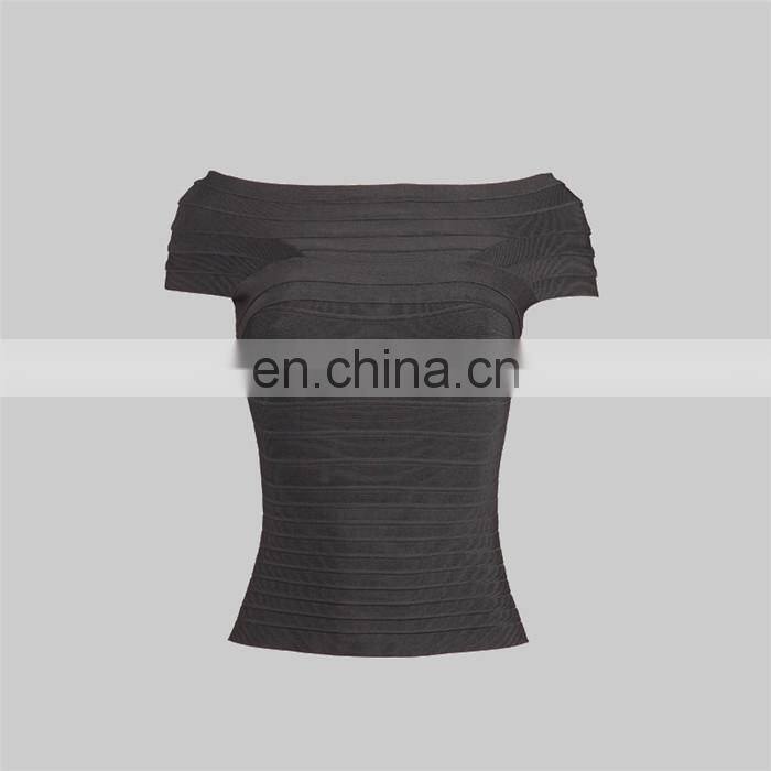 HL Off-The-Shoulder Bandage Dark Green Tops