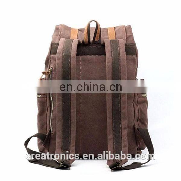 Vintage Canvas Leather Backpack, Hiking Daypacks, Computers Laptop Backpacks China Wholesale Dry Bag Packpack