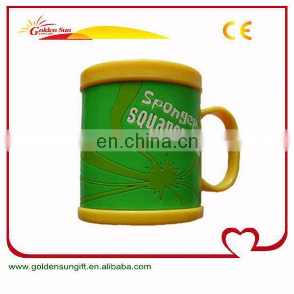 3D PVC Rubber Plastic Travel Mug