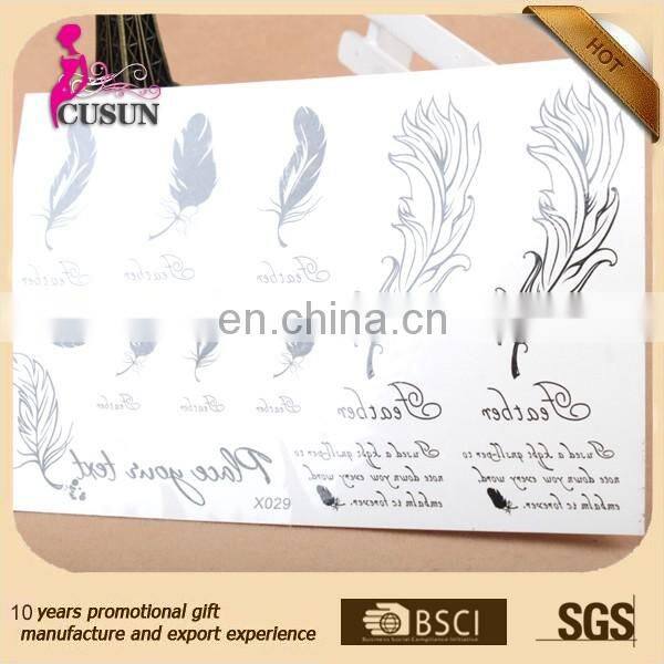 China tattoo stickers for girls Fashion intimate temporary tattoo