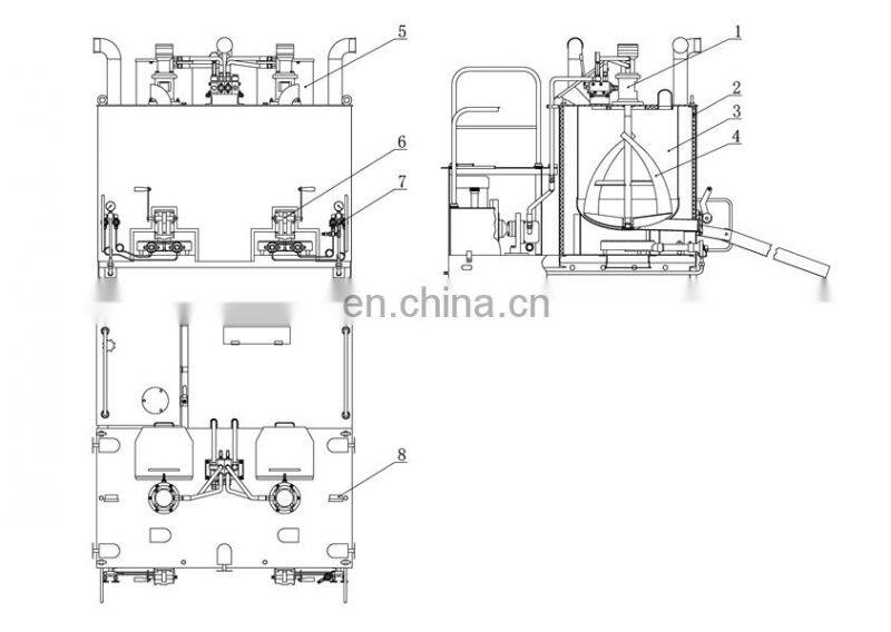 Double Cylinder Fuel Oil Hydraulic Hot Melt Thermoplastic Paint Preheater Kettle