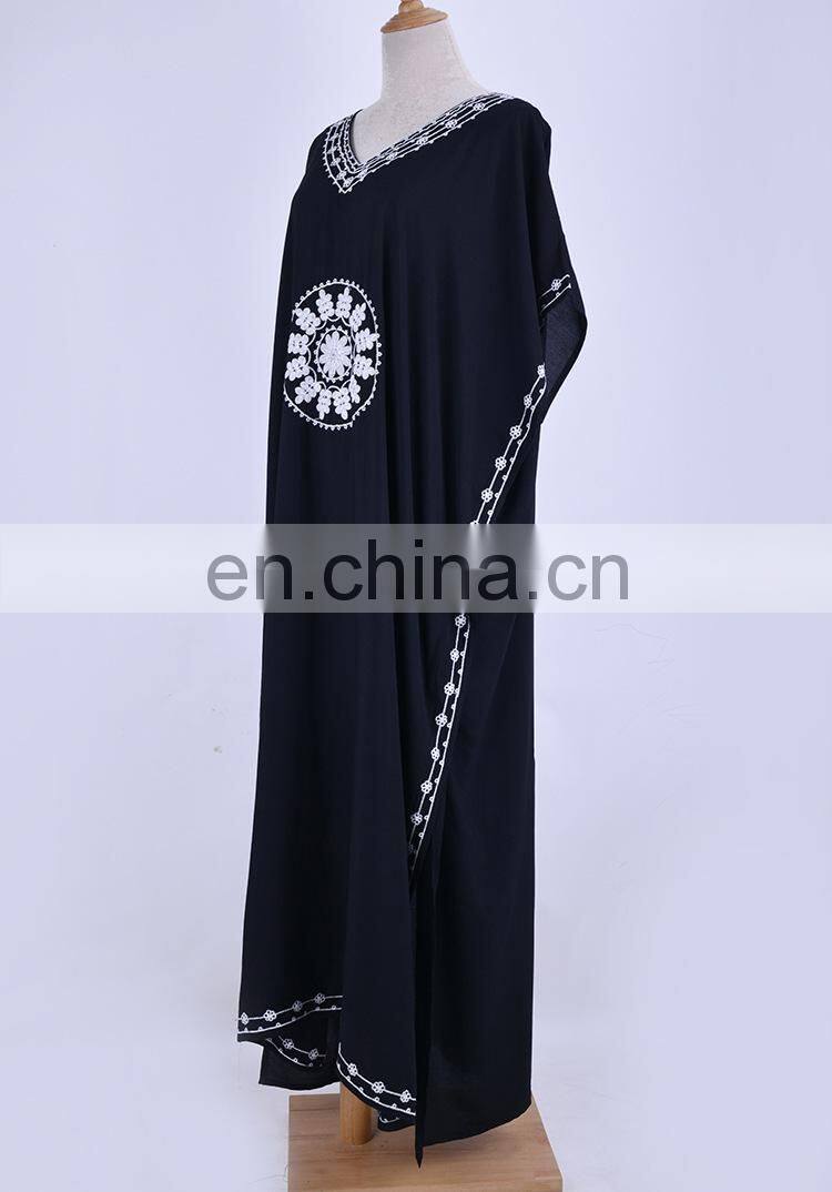 Plus size Cotton Beach Dress with Embroidery Robe de Plage Bikini Cover up Vestido Playa Beachwear Swim cover up Beach wear