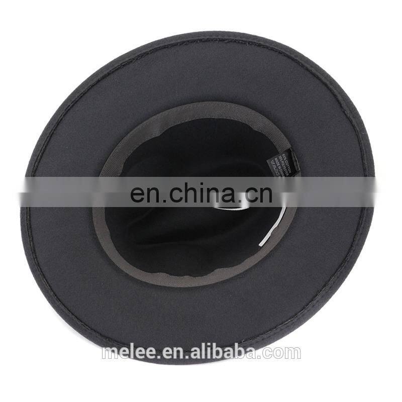 Cheap Flat Brim Colorful Panama Wide Fedora Hat for Women Men 100% Wool Felt Fedora Jazz Wide Brim Hat