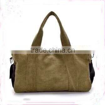 2016 wholesale large capacity unisex leisure canvas travel bag backpack shoulder messenger bag