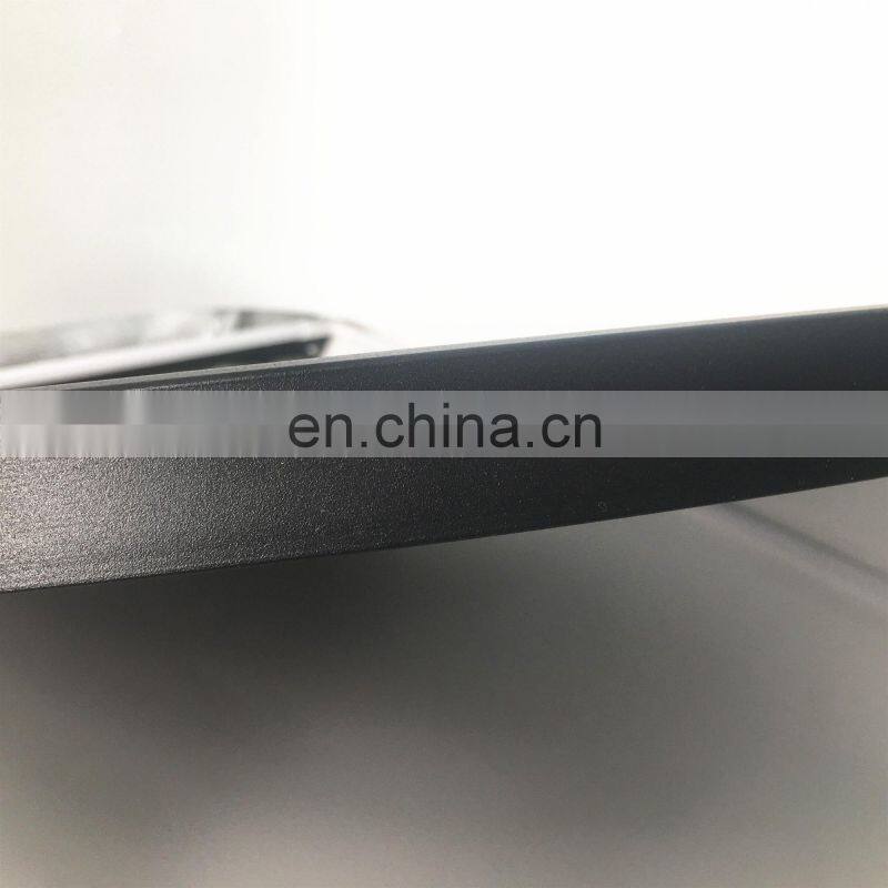 Contemporary iron frame round wall mounted black mirror