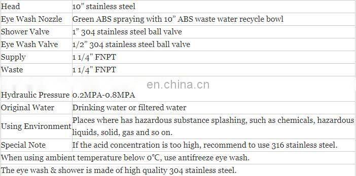 Emergency Safety Shower and Eye Washer