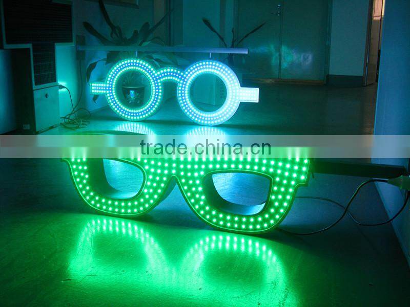 2015 new blue advetising lighting products, optical frames, neon glasses lights