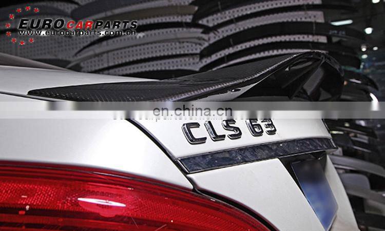 W218 trunk spoiler fit for MB CLS-class W218 CLS350 CLS550 sport package CLS63 to Ren style carbon fiber CLS63 spoiler