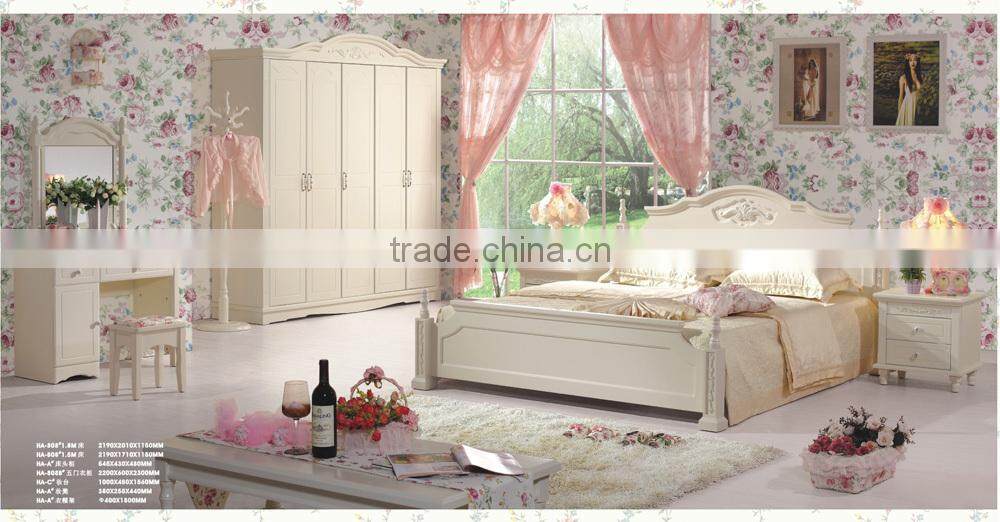 American furniture bed of completely real wood , classical bed , marriage bed