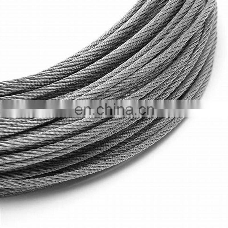 High Tensile Galvanixe Wire Rope 8X19 Manufacturer Elevator Wire Rope