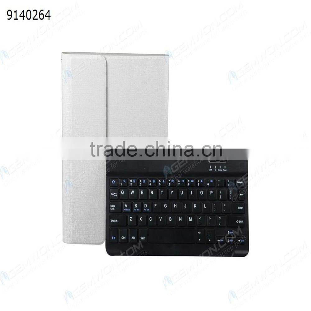 bluetooth keyboard for iPad Air,white Plastic keyboard+ PU 360 Degree Rotating Cover with Removable