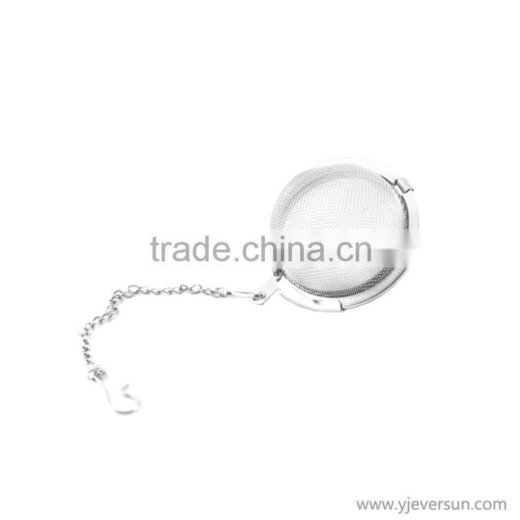 2015 Hot sale stainless steel wire mesh tea infuser strainer with chain