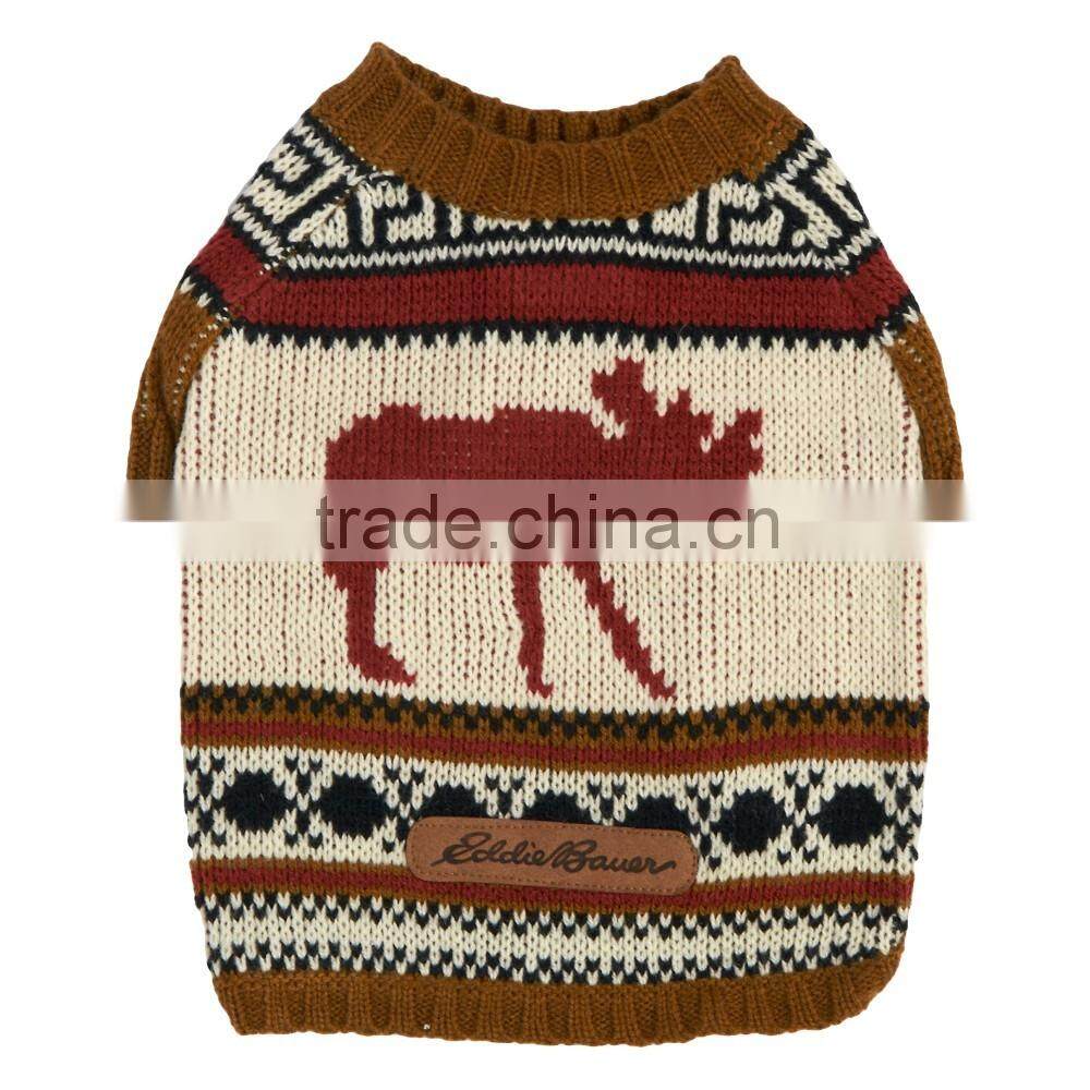 fashion chinese cotton knitted christmas dogs Sweater clothing