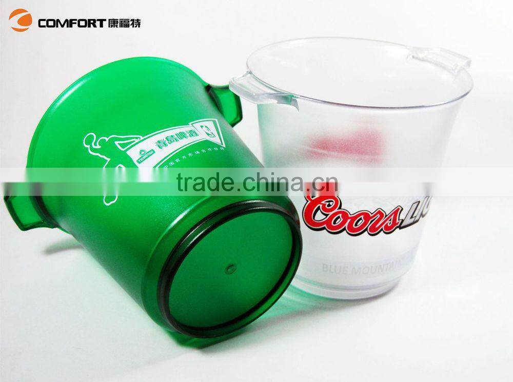SGS Johnnie Walker round Ice Bucket Plastic Material plastic ice buckets for party