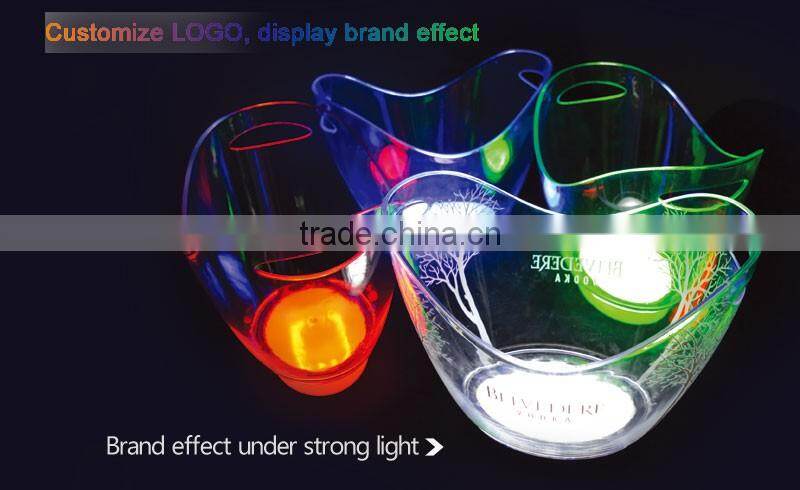 led lighting belvedere vodka bottle ice bucket factory price