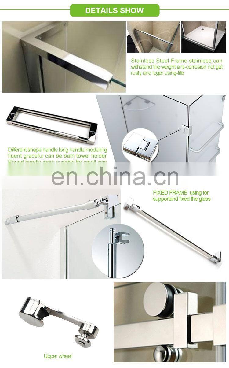 10 mm thickness shower room frameless glass shower door interior screen door