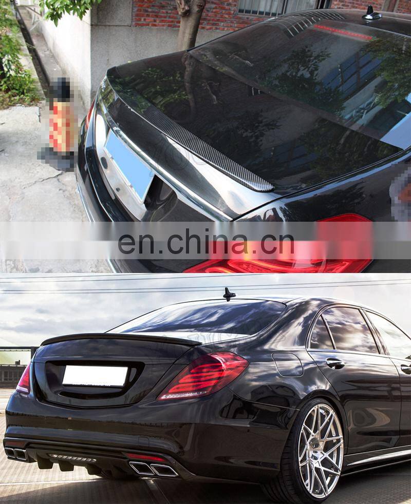 AMG style W222 carbon fiber rear trunk wings spoiler for Mercedes Benz S class W222 2014-2016