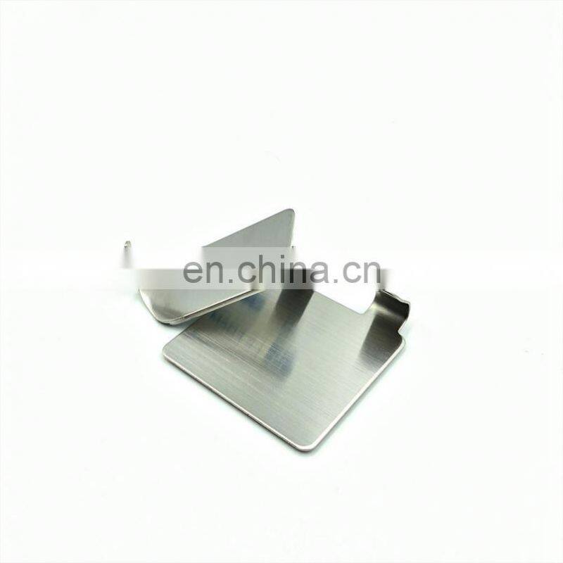 Custom Chromed Stainless Steel Adhesive Hook permanent or removable adhesive hook