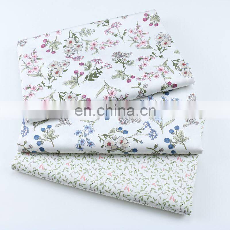 60s small flower printed pure cotton damask cloth cotton bedding products pajama pants clothing fabric wholesale