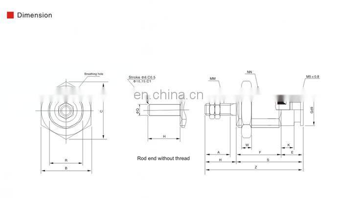 SNS high quality CJPB Series Double Acting Pin pneumatic cylinders for wholesale