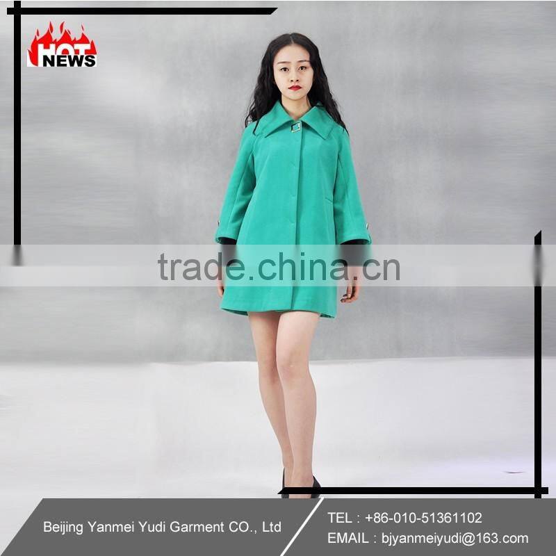 2016 OEM factory new latest style design ladies long coat elegant dress jacket ladies long winter coat