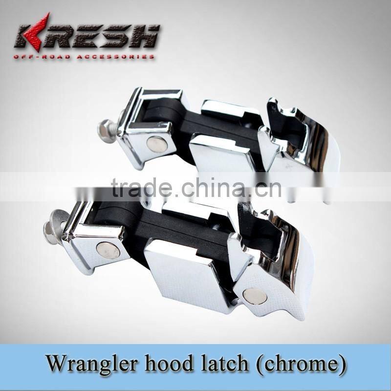 High quality 4x4 SUV stainless steel chrome engine silver hood latches, SUV car hood latch for off-road vehicle