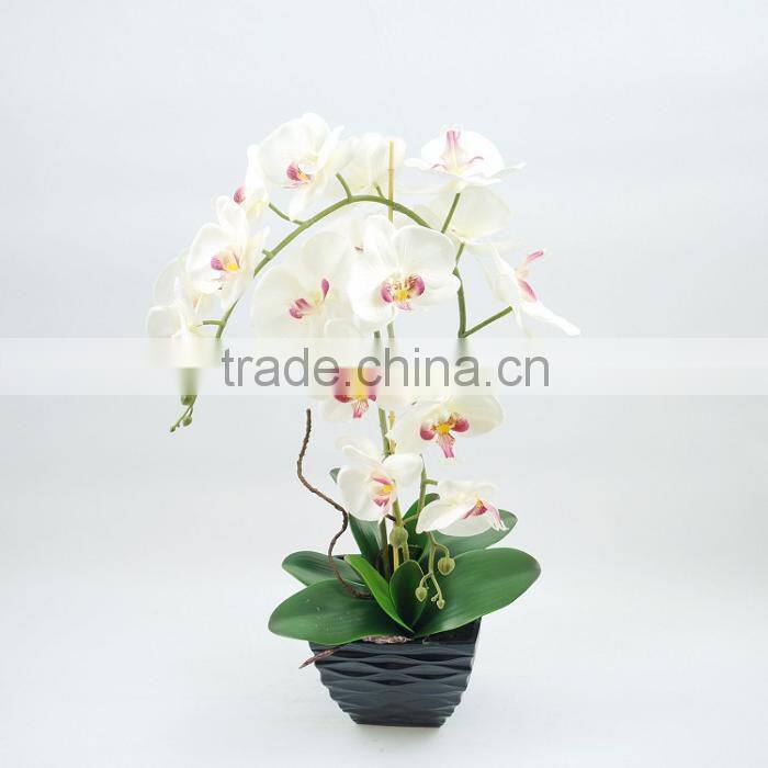 High simulation silicone flowers artificial /flowers artificial/fabric fake flower orchid