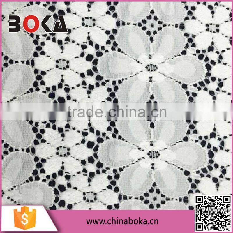 Boka beautiful factory cotton chemical guipure cheap lace fabric in yiwu factory
