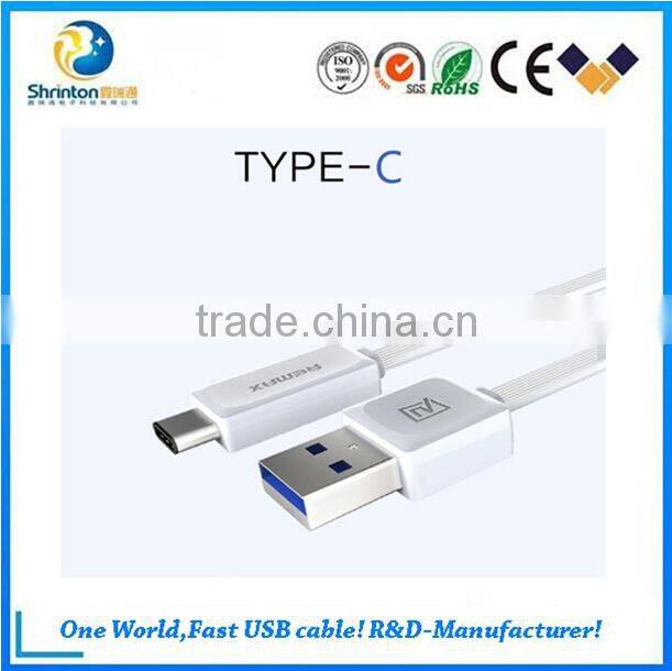 2015 Hottest USB 3.1 Type-c cable with super speed 1M White Type-c cable