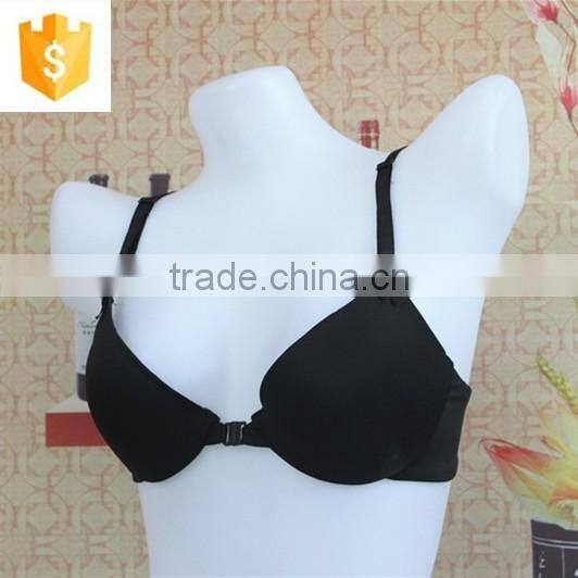 2016 The classical simple black style front closure bra