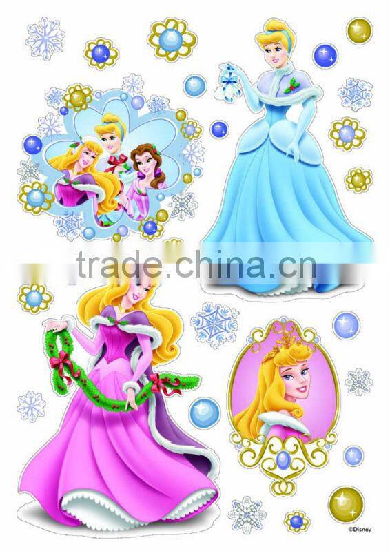 girl's dream princess kids window stickers